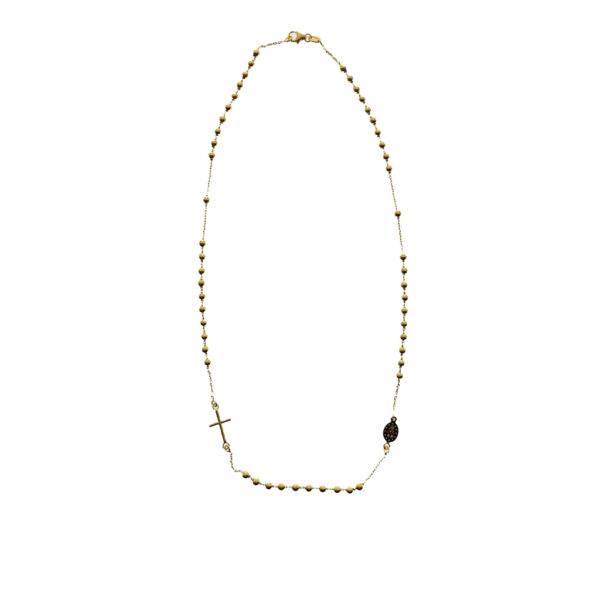 Rosario de oro amarillo 18 kts.