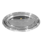 Bandeja de plata con grabado.