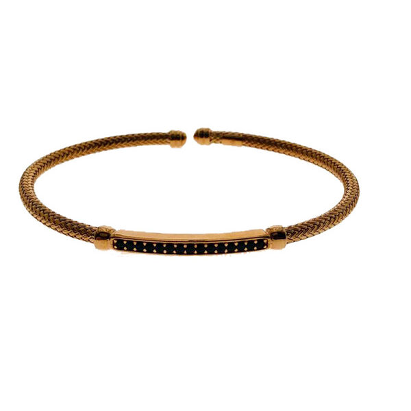 Pulsera Oro Rosado y Cubics