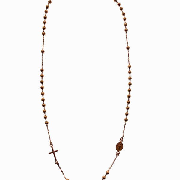 Rosario de oro rosado 18 kts.