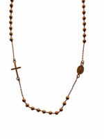 Rosario de oro rosado 18 kts.