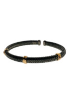 Pulsera Oro Rosado y Rodio Negro