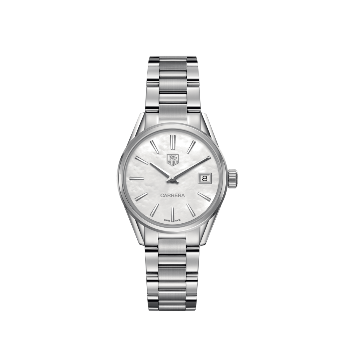 WAR1311.BA0778_SOLDAT-1.png TAG Heuer Carrera Quartz Ladies Mother of Pearl Steel Watch 32mm - Imagen 1