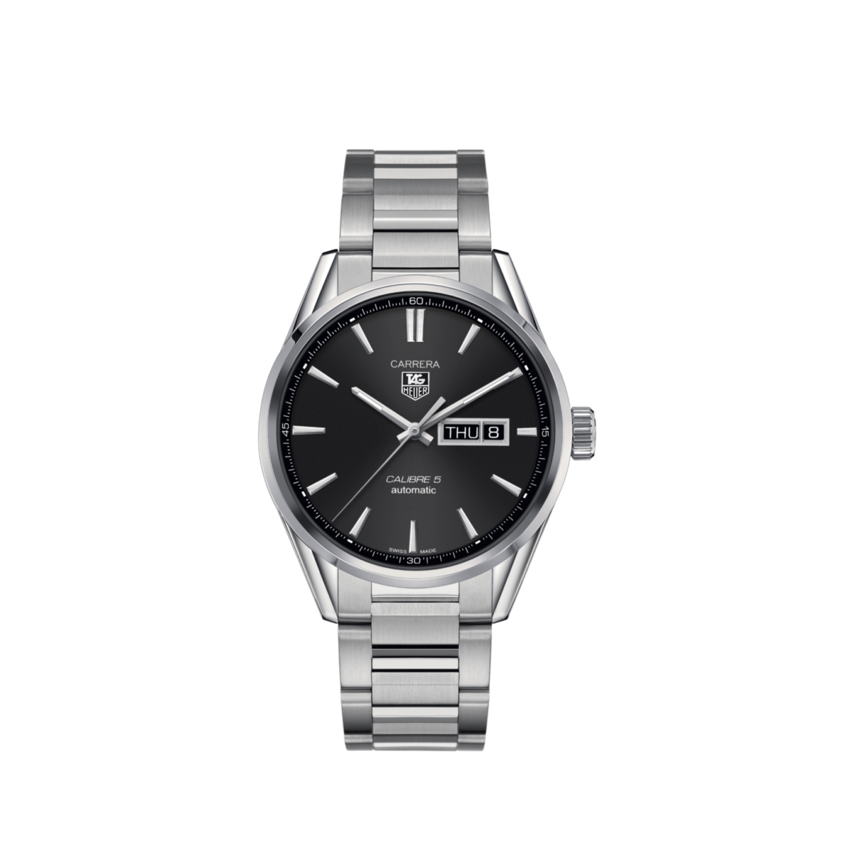 WAR201A.BA0723_SOLDAT.png TAG Heuer Carrera Calibre 5 Automatic Mens Black Steel Watch - Imagen 1
