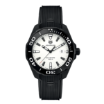 TAG Heuer Aquaracer Quartz Mens White Rubber Watch