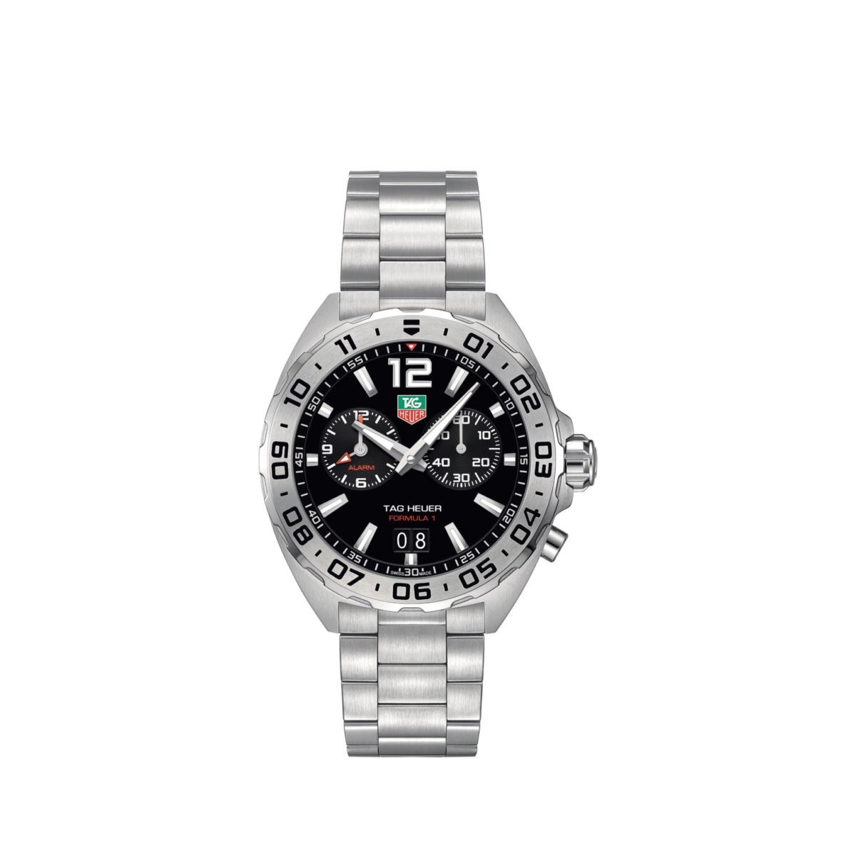 WAZ111A.BA0875_SOLDAT.png TAG Heuer Formula 1 Quartz Mens Black Steel Alarm Watch - Imagen 1