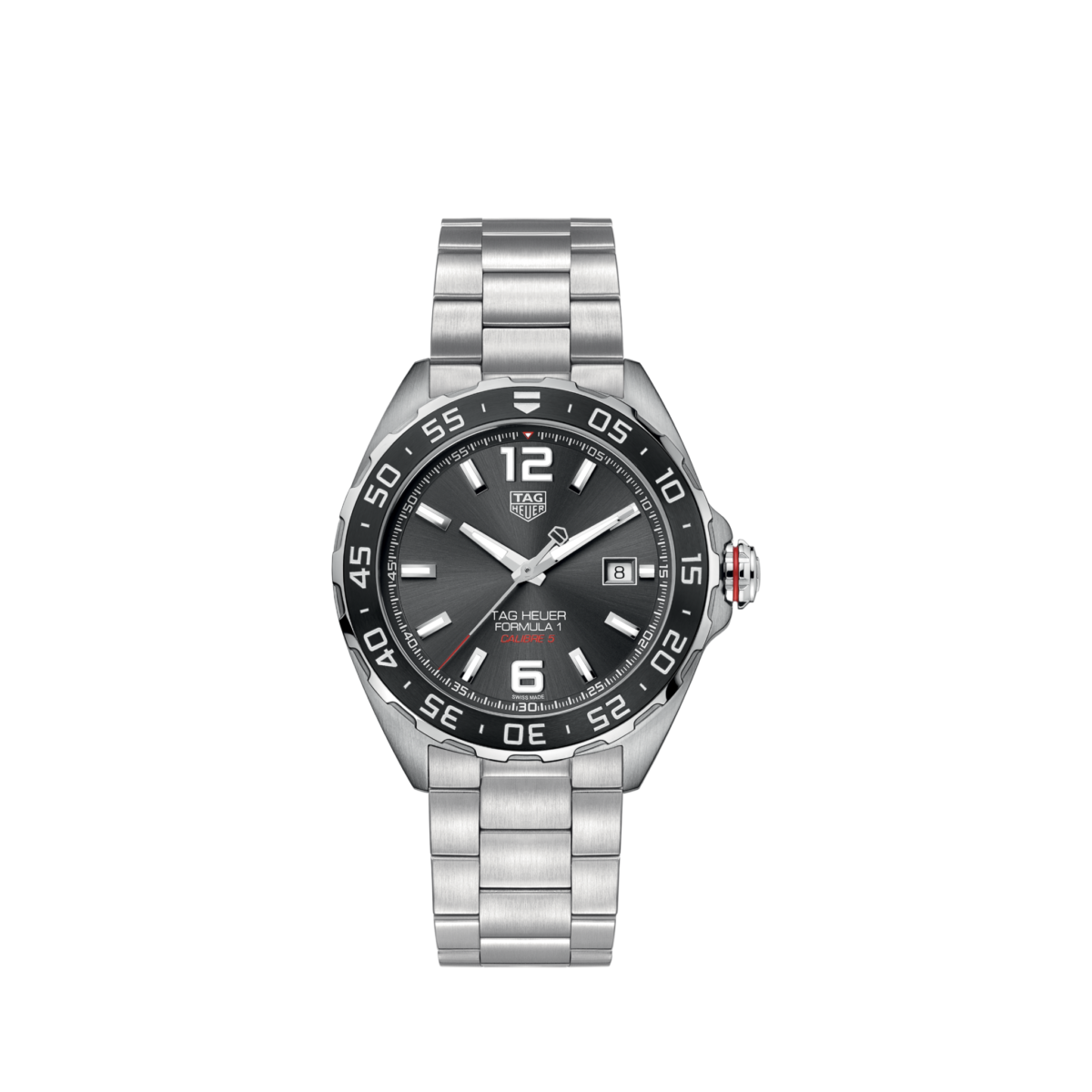 WAZ2011.BA0842_SOLDAT.png TAG Heuer Formula 1 Calibre 5 Automatic Mens Grey Steel Chronograph - Imagen 1