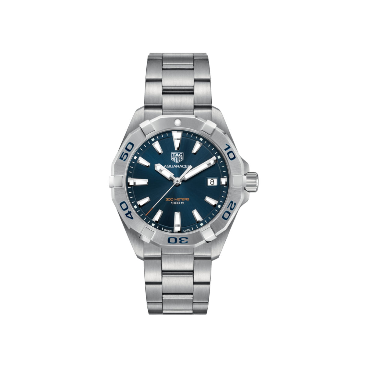 TAG Heuer Aquaracer Quartz Mens Blue Steel Watch 41mm - Imagen 1