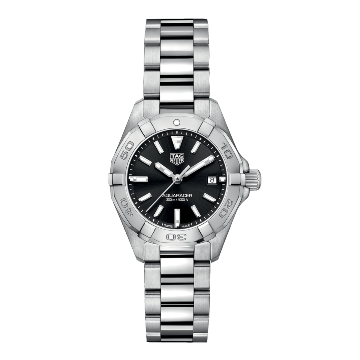 TAG Heuer Aquaracer Quartz Ladies Black Steel Watch 27mm - Imagen 1