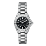 TAG Heuer Aquaracer Quartz Ladies Black Steel Watch 27mm