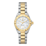TAG Heuer Aquaracer Quartz Ladies Mother of Pearl Steel & Yellow Gold Coating Watch 27mm