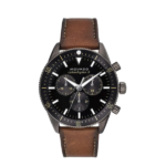 MOVADO Heritage Chronograph Black Dial Men's Cuero Coñac