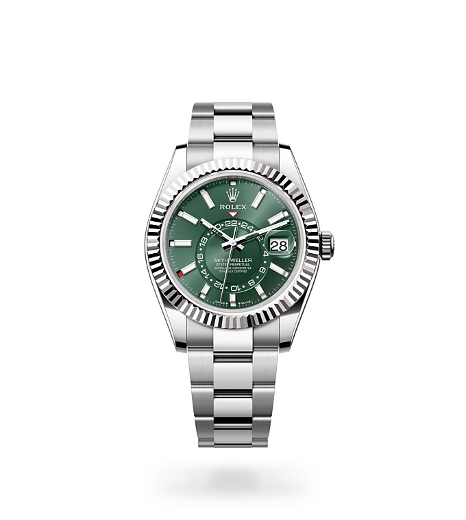 Sky-DwellerOyster, 42 mm, acero Oystersteel y oro blanco