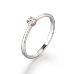 Anillo oro blanco 18 kts con brillante