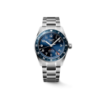 Longines Spirit Zulu Time 39 mm Silver & Blue