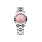Happy Sport 30mm Pink Diamond Dial Steel Women’s Watch