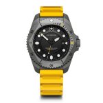 Victorinox Dive Pro Quartz 43m Negro con Correa de Caucho Amarilla