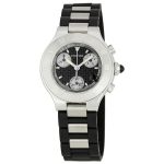 Cartier Chronoscaph SM Acero y Caucho Chrono Negro