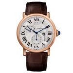 Cartier Rotonde Oro Rosa y Cuero Marrón Multicomplicación