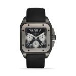 Cartier Santos 100 Acero y Titanio con Brazalete de Tela Voile Automático Chrono