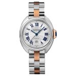 Cartier Clé 40mm Acero y Oro Rosa Automático Esfera Blanca