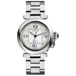 Cartier Pasha C 35mm Acero Automático Esfera Blanca