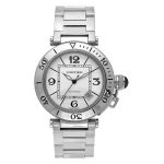 Cartier Pasha Seatimer 40mm Acero Automático Esfera Blanca