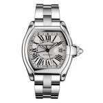 Cartier Roaster Automatico GMT Acero Tamaño Grande con Brazalete Extra