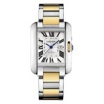 Cartier Tank Anglaise Acero y Oro Amarillo Tamaño Mediano