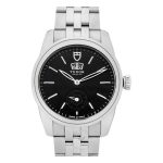 Tudor Glamour Negro Brazalete de Acero