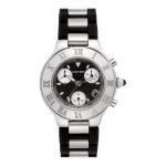 Cartier Chronoscaph 38mm Acero y Caucho Negro con Fondo Negro