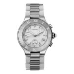 Cartier Chronoscaph 31mm Acero y Caucho Blanco Fondo Blanco