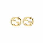 Par de Aros Gucci Interlocking G en Oro Amarillo
