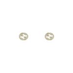 Aros Gucci Interlocking G en Oro Amarillo con Brillantes