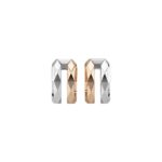 Aros Gucci Link to Love en Oro blanco y Oro Rosado