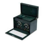 Wolf British Racing Green Double Watch Winder con Cajón
