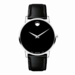 Movado Museum Classic 40mm con Cuero Negro