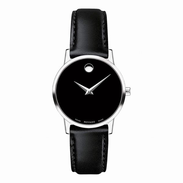 Movado Museum Classic 28mm con Cuero Negro