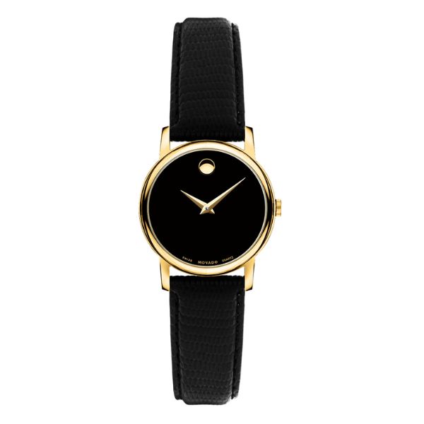 Movado Musseum Classic 26mm Dorado con Cuero Negro