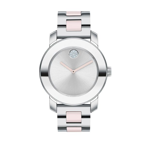 Movado BOLD Acero y Ceramica Rosa 36mm