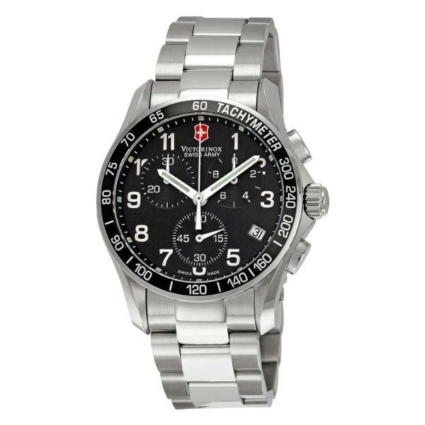Victorinox Swiss Army Chronograph 40mm Acero con Fondo Negro