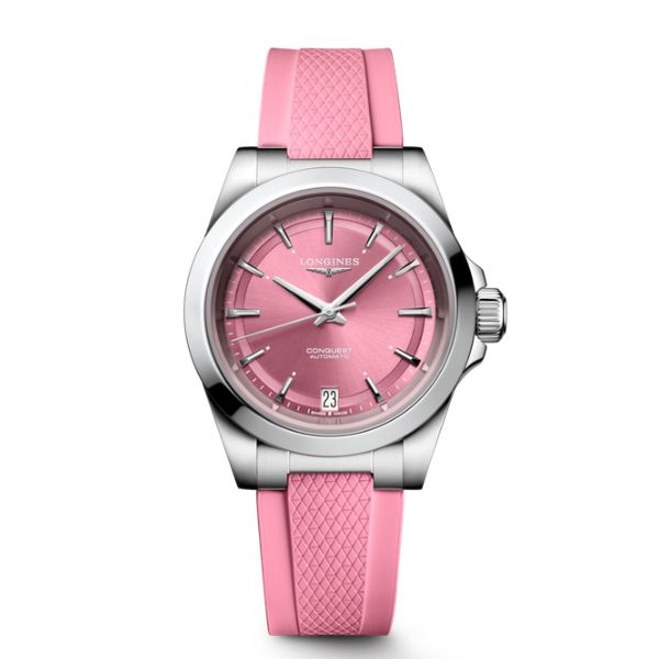 Cartier Tank MC W5330007432 × 792 (25) Longines Conquest en Acero y Caucho Rosa con Esfera Rosa 34mm - Imagen 1