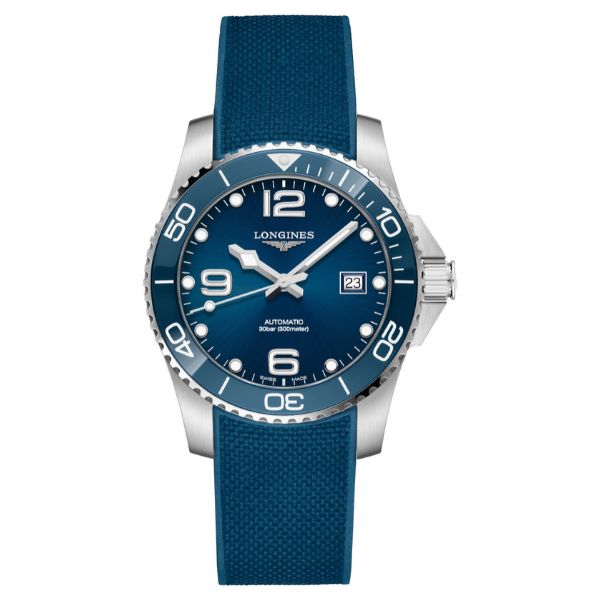 Cartier Tank MC W5330007432 × 792 (41) Longines HydroConquest en Acero con Esfera y Correa de Caucho Azul 41mm - Imagen 1