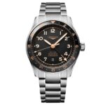 Longines Spirit Zulu Time en Acero con Esfera Negra y Bisel Gris y Negro 42mm