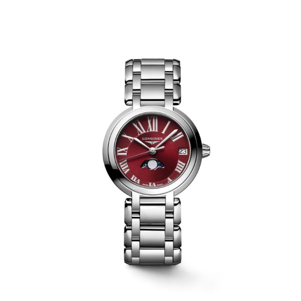 Cartier Tank MC W5330007432 × 792 (52) Longines PrimaLuna Moonphase en Acero con Esfera Bordó 31mm - Imagen 1