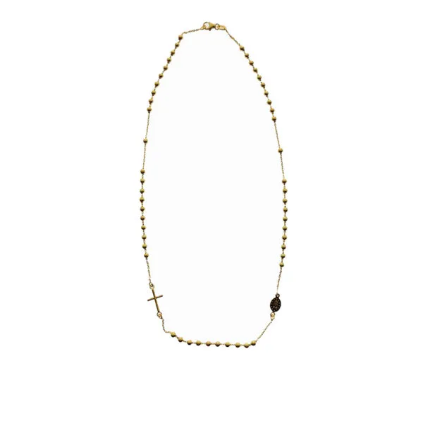 Rosario de oro amarillo 18 kts.