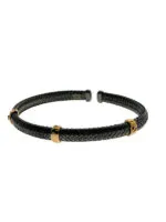 Pulsera Oro Rosado y Rodio Negro
