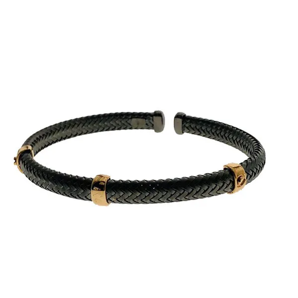 Pulsera Oro Rosado y Rodio Negro