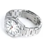 TAG Heuer Aquaracer Quartz Mens White Steel Watch 41mm - Imagen 2