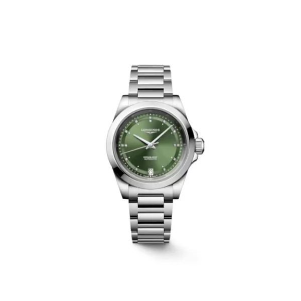 Diseño sin título - 2024-08-19T162421.797 Longines Conquest Silver Green Automatic 34mm - Imagen 1